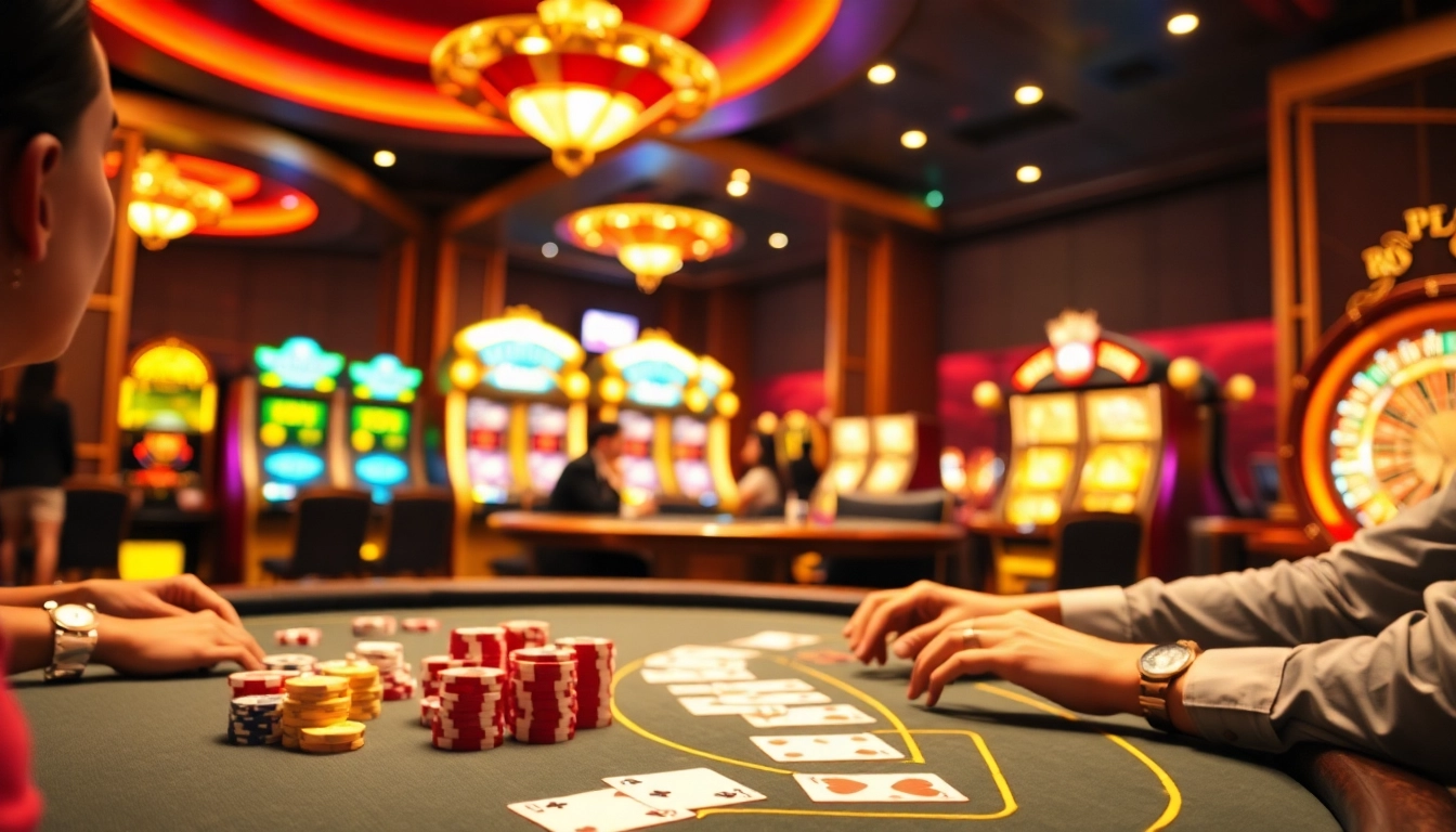 Experience the thrill of rr88 vip at an exclusive casino table with vibrant poker chips.