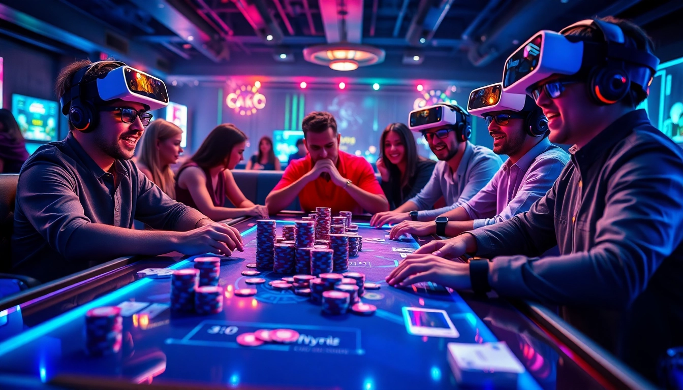 Experience the thrill of playing at rikvip, an electrifying online gaming hub showcasing vibrant casino elements.