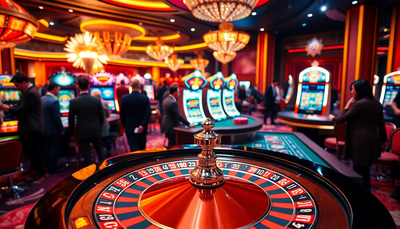 Experience the thrill of nhà cái uy tín nhất at a vibrant casino with roulette and poker games.
