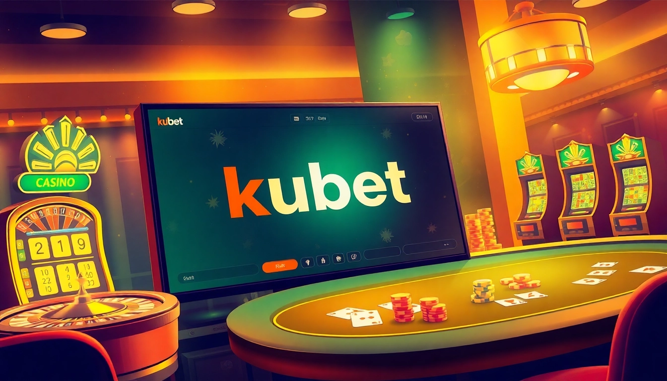 Experience the thrill of kubet online casino with a vibrant virtual gaming setup.