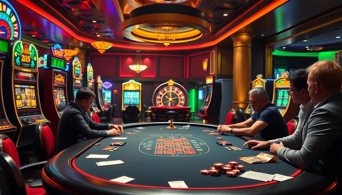 Experience thrilling moments of high-stakes poker at https://shbet.cruises/ with colorful slot machines and vibrant casino lights.