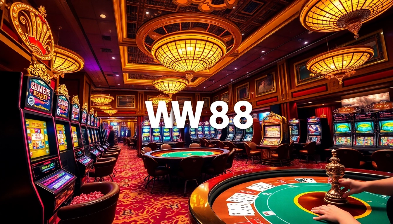 Experience the thrill of winning at trang chủ WW88 casino games with vibrant slot machines and live poker tables.
