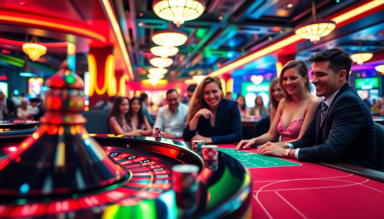Experience thrilling moments at tylekeouytin.com with dynamic casino games and engaged players at the roulette wheel.