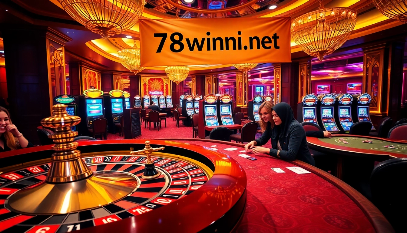 Experience the excitement of winning at the 78winni net casino with energized players at roulette and poker tables.