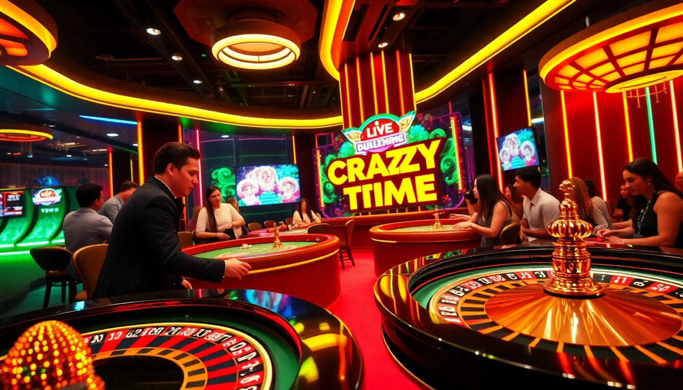 Experience live crazy time while players engage in thrilling casino games.