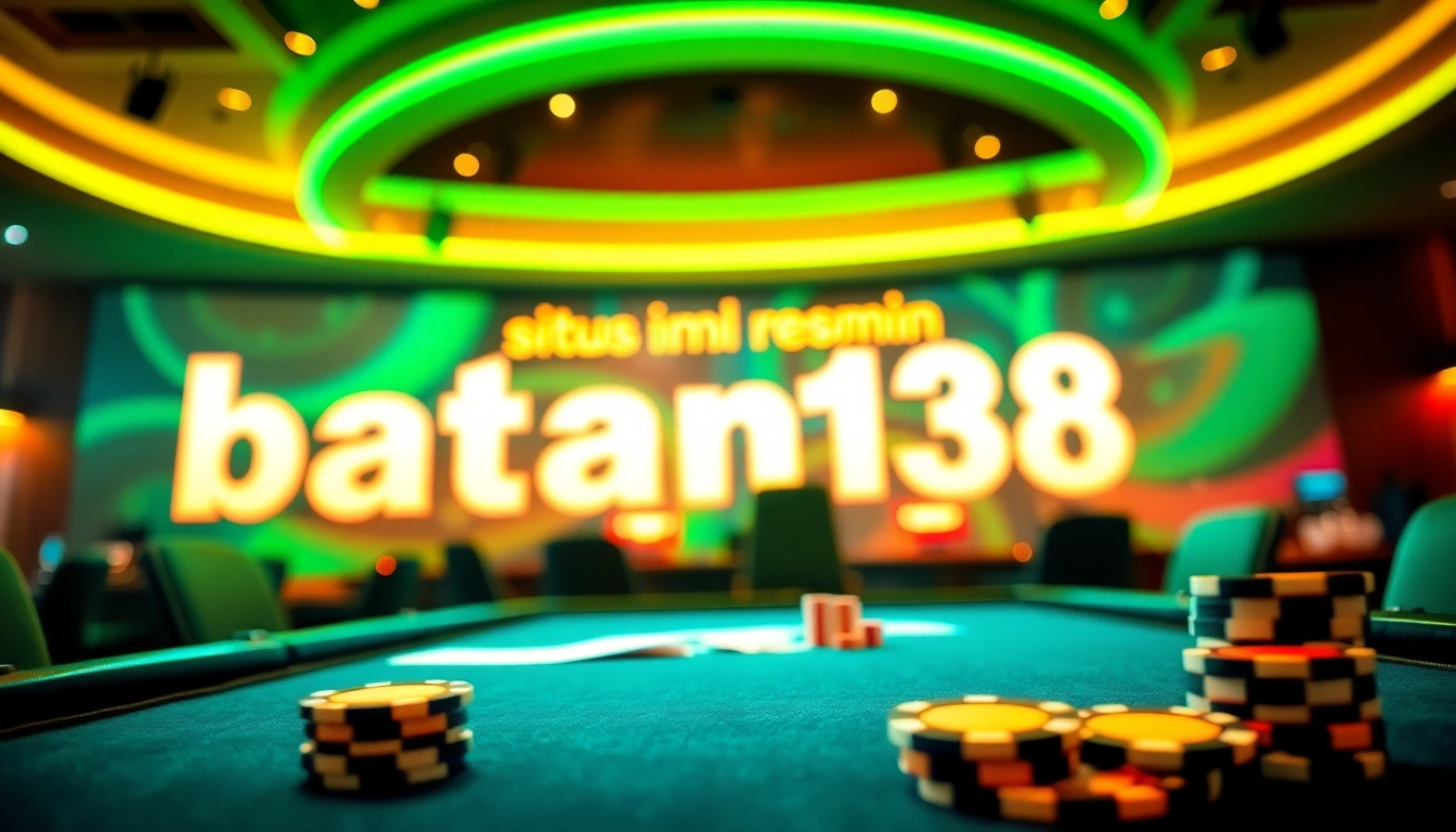 "Explore the thrilling world of gambling at situs resmi batman138 with vibrant visuals of casino excitement."
